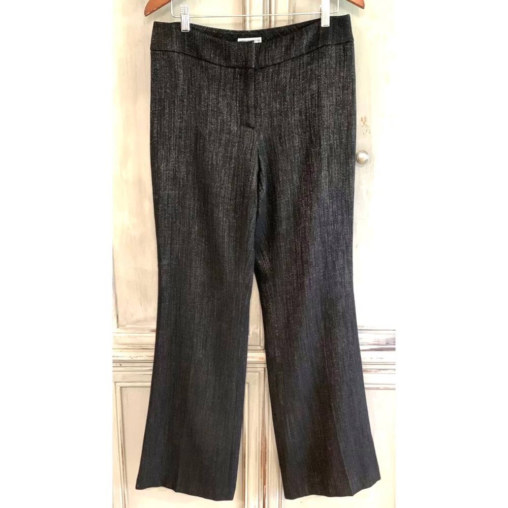 Talbots Black Silver Italian Wool Dress Pants Sz 8